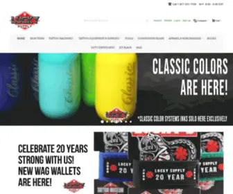 Luckysupply.com(Crafting Quality Tools for Tattooers Since 2000) Screenshot