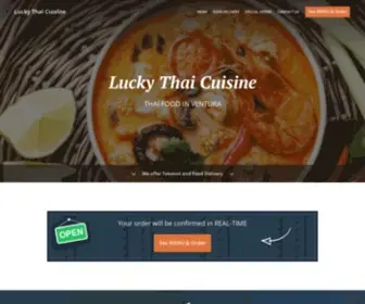 Luckythaiventura.com(Order Online for Takeout / Delivery. Here at Lucky Thai Cuisine) Screenshot