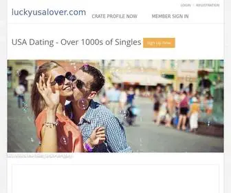 Luckyusalover.com(USA Dating Site) Screenshot