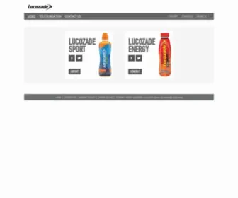 Lucozade.com(Lucozade Energy and Sport Drinks) Screenshot