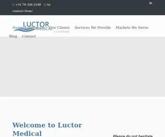 Luctormedical.com(Connecting Medical Device Mfrs with Quality Distributors) Screenshot