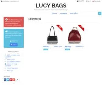 Lucybags.it(Leather handbag manufacturer leather bags briefcases wholesale in Florence Italy) Screenshot