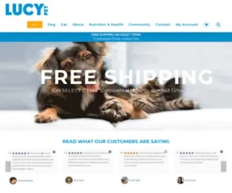 Lucypetproducts.com(Healthy & Natural Pet Products Online) Screenshot