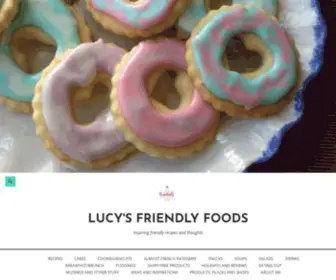 Lucysfriendlyfoods.com(Inspiring friendly recipes and thoughts) Screenshot