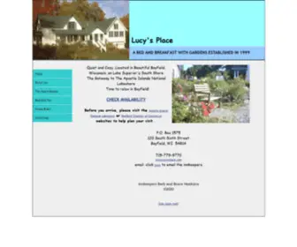 Lucysplace.com(Lucy's Place Bed and Breakfast with Gardens) Screenshot