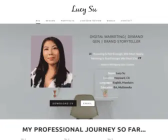 Lucyssu.com(Lucy Su&#039;s bio) Screenshot