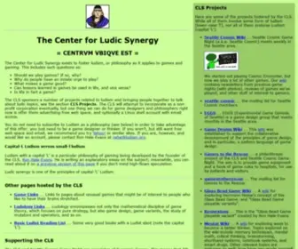 Ludism.org(Center for Ludic Synergy) Screenshot