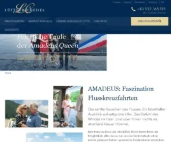 Lueftner-Cruises.com(Flusskreuzfahrten mit der preisgekrönten AMADEUS) Screenshot