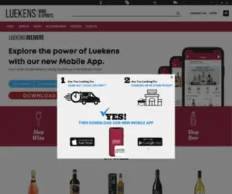 Luekensliquors.com(Wine, Spirits & Beer Superstore) Screenshot
