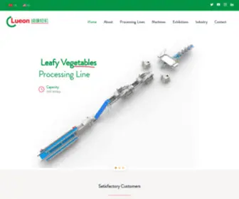 Lueon.com(Lueon leafy vegetables processing lines and machines) Screenshot