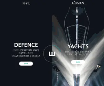 Luerssen.de(Innovative bespoke luxury yachts and defence vessels) Screenshot