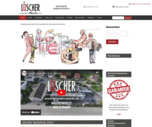 Lueschermusik.ch(Lüscher Musik AG) Screenshot