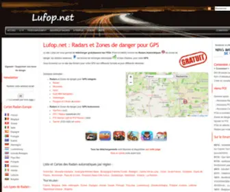 Lufop.net(Radars et autres POIs pour GPS et Smartphones) Screenshot