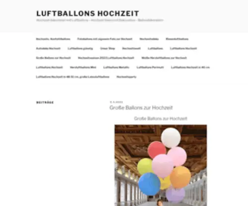 Luftballons-HochZeit-1A.de(Hochzeit dekorieren mit Luftballons) Screenshot