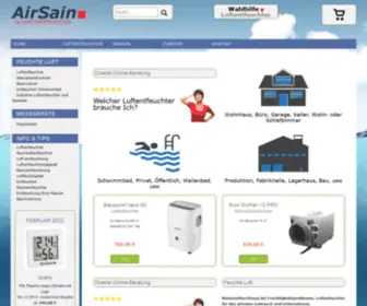 Luftentfeuchter-Airsain.de(Entfeuchter) Screenshot