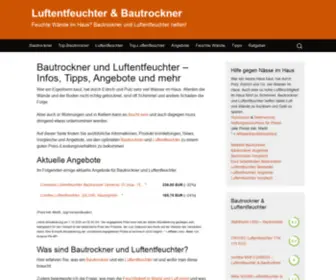 Luftentfeuchter-UND-Bautrockner.de(Luftentfeuchter und Bautrockner) Screenshot