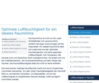 Luftfeuchtigkeit-Raumklima.de(Luftfeuchtigkeit Raumklima) Screenshot