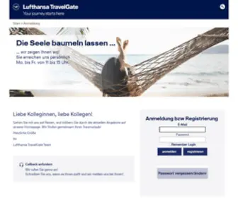 Lufthansa-Travelgate.de(Anmeldung) Screenshot