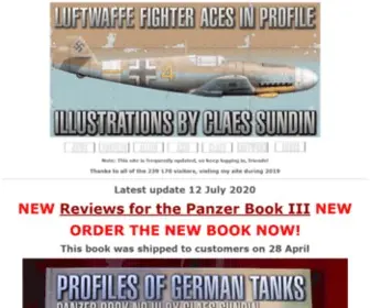 Luftwaffeinprofile.se(Luftwaffe Fighter Aces Aircraft in Profile) Screenshot