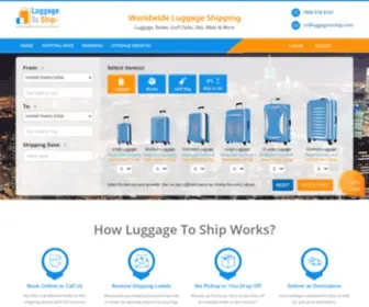 Luggagetoship.com(Cheapest luggage shipping service) Screenshot
