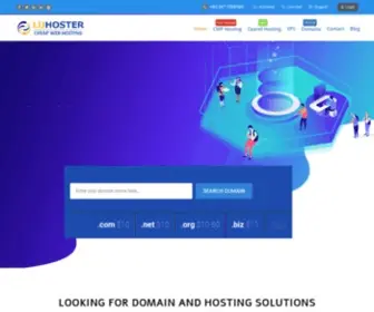 Luhoster.com(Web hosting company) Screenshot