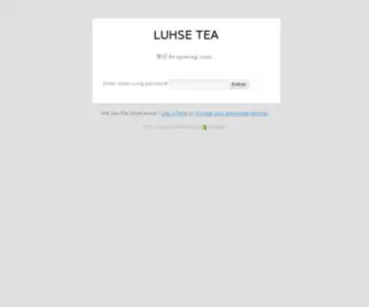 Luhsetea.com(LUHSE TEA) Screenshot