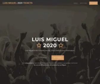 Luismiguel2020.com(Luis Miguel) Screenshot