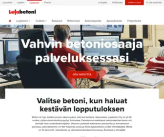 Lujabetoni.fi(Valitse BETONI kun haluat kestävän lopputuloksen) Screenshot