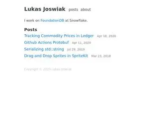 Lukasjoswiak.com(Lukas Joswiak) Screenshot