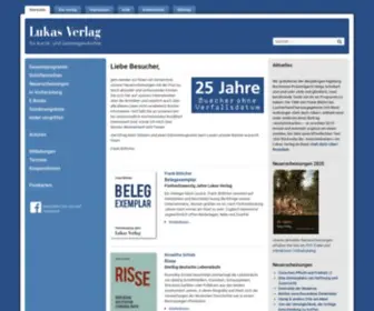 Lukasverlag.com(Und Geistesgeschichte) Screenshot