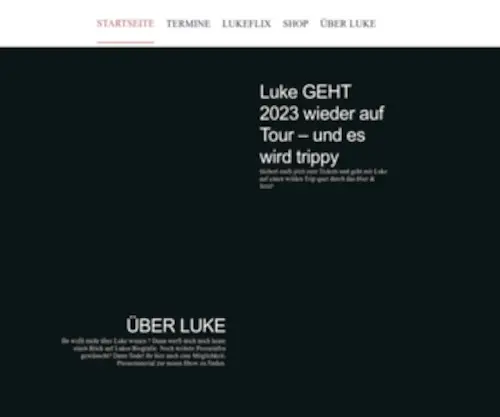 Luke-Mockridge.de(Die offizielle Website von Luke Mockridge) Screenshot