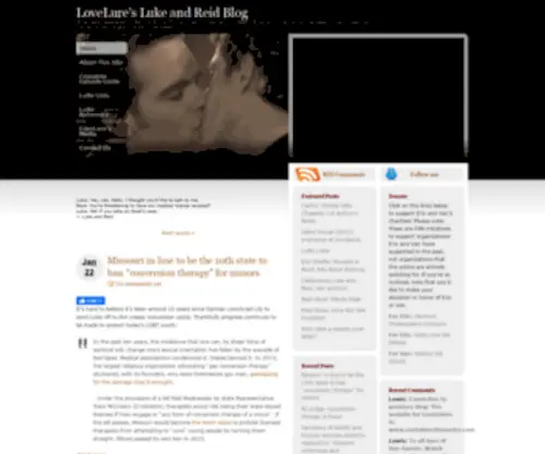 Lukeandreid.com(LoveLure's Luke and Reid Blog) Screenshot