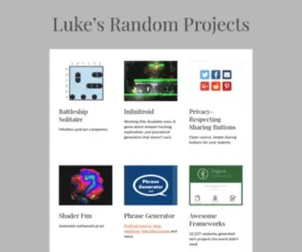 Lukerissacher.com(Some of my random side projects) Screenshot