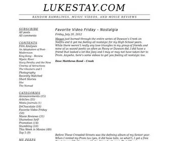 Lukestay.com(Random Ramblings) Screenshot