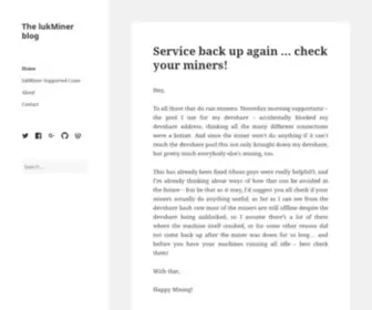 Lukminer.org(The lukMiner blog) Screenshot