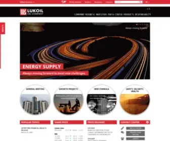Lukoil.com(PJSC "LUKOIL") Screenshot