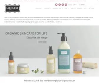 Luluandboo.com(Luxury Award Winning Artisan Skin Care for the whole family) Screenshot