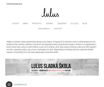 Lulusbakery.sk(Úvodná stránka) Screenshot