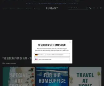 Lumas.de(Hochwertige Fotokunst und Bilder online kaufen) Screenshot