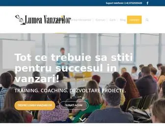 Lumeavanzarilor.ro(Tot ce trebuie sa stiti pentru succesul in vanzari) Screenshot