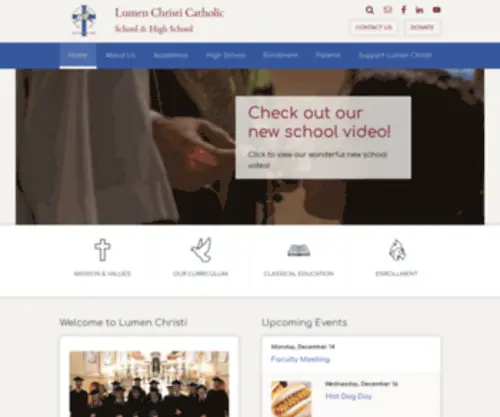 Lumenchristischool.org(Lumen Christi Catholic School) Screenshot