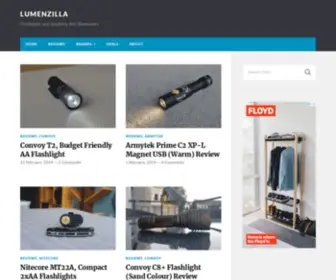 Lumenzilla.com(Flashlight News and Reviews) Screenshot