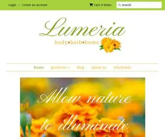 Lumeriabodycare.com(Lumeria Naturals) Screenshot