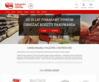 Lumex.pl(Od 25 lat pomagamy obniżać koszty pakowania. Oferujemy opakowania papierowe) Screenshot