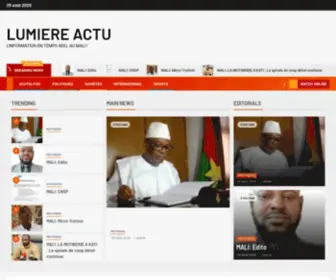 Lumiereactu.com(L'INFORMATION EN TEMPS REEL AU MALI) Screenshot