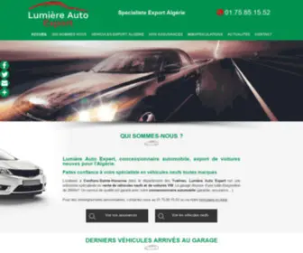 Lumiereautoexport.com(Export de voitures neuves pour l'Algérie) Screenshot