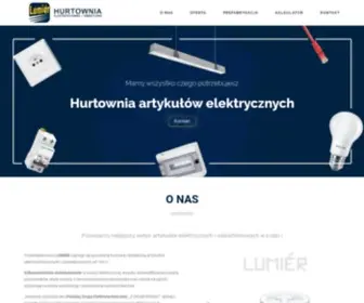 Lumier.pl(Hurtownia elektryczna i oświetlenia w Łodzi) Screenshot