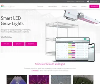 Lumigrow.com(Smart LED Grow Lights with Wireless Control) Screenshot