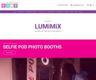 Lumimix.co.uk(Selfie Pod Photobooth Hire) Screenshot