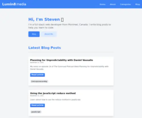 Lumin8Media.com(Lumin8 Media) Screenshot